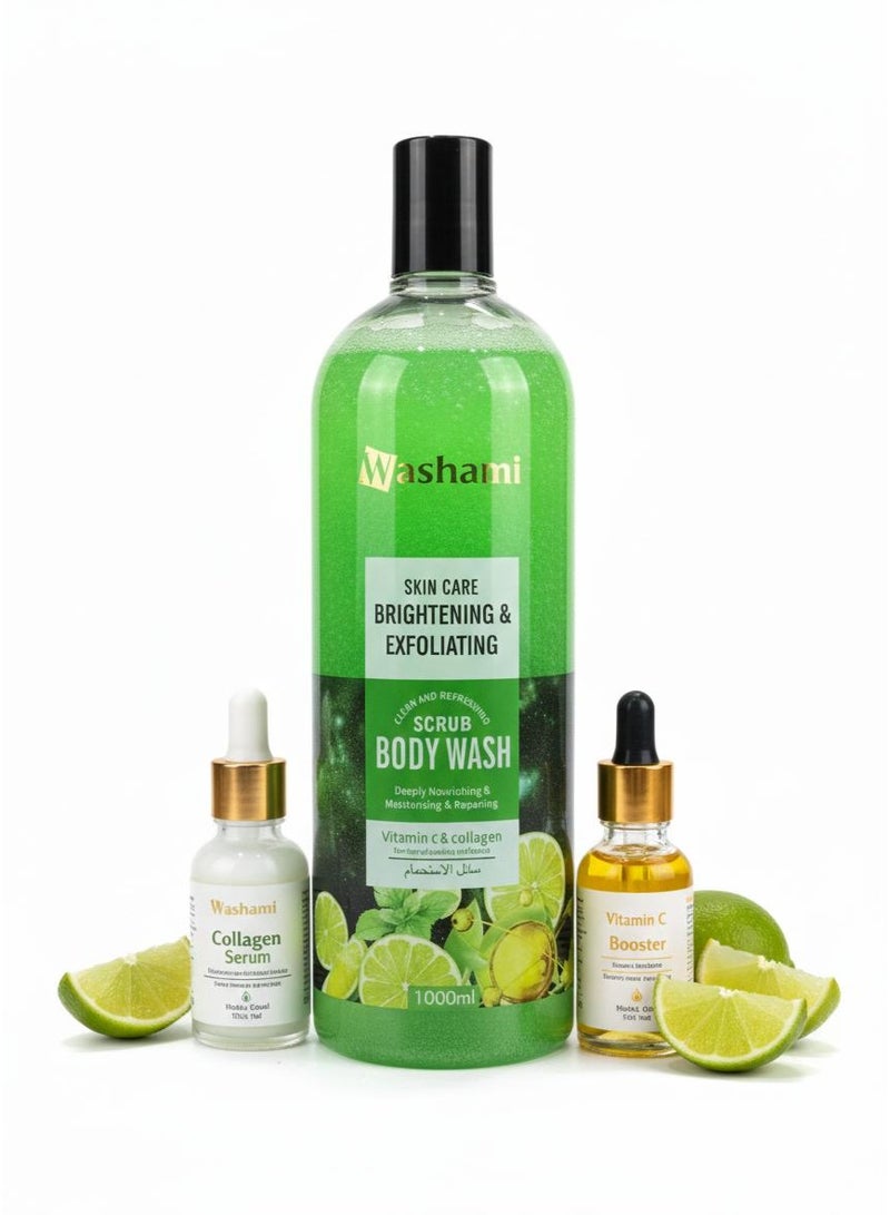 WASHAMI This exfoliating body wash is pure and refreshing, deeply nourishing, moisturizing, and repairing. - Image 2